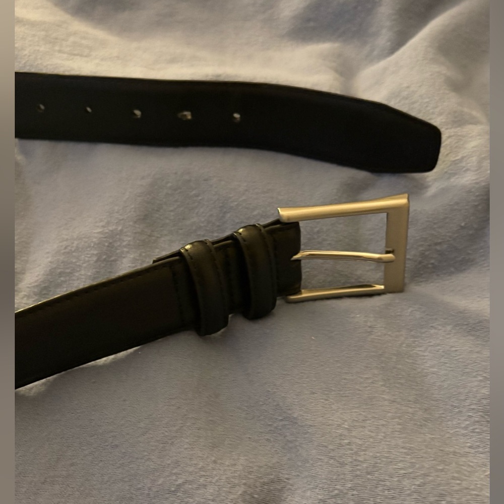 Men’s Brooks Beothers 346 black leather belt